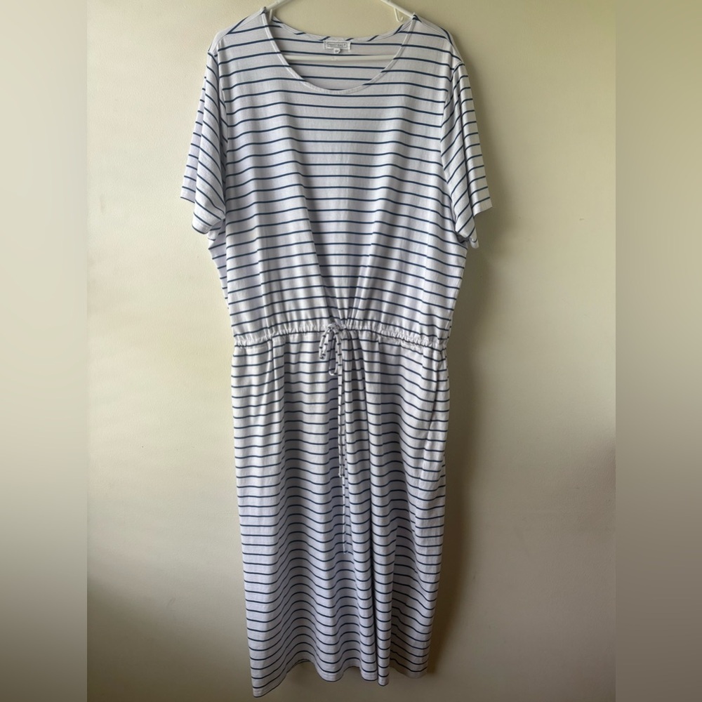 SWEET SALT Striped Midi Dress Blue XXXL 3XL Modest